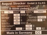 Strecker stomplasapparaat type 2a (12 kva) serienummer 46869... - afbeelding 7 van  7