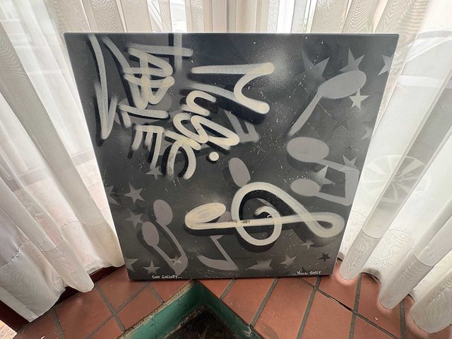 Street art graffiti kunstwerk tafelblad - afbeelding 1 van  4