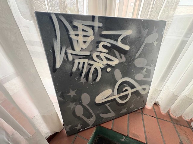 Street art graffiti kunstwerk tafelblad - afbeelding 1 van  1
