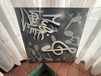 Street art graffiti kunstwerk tafelblad