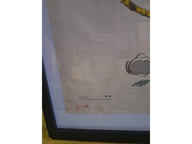 Striptekening marsupilami in kader h 730 mm b 530 mm - afbeelding 2 van  3