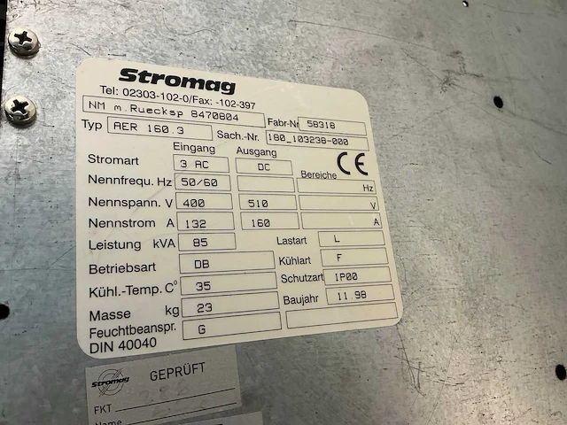 Stromag aer160.3 frequentieregelaar - afbeelding 4 van  4