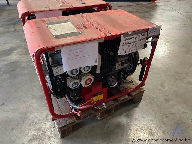 Stroomgenerator geko 8000 ed-aa/seba-ii, bouwjaar 2009, serienummer 105016, 8,0 kw, 230/400 v, 3 fasen, 140 kg. werking niet gekend, 230.400 v - afbeelding 1 van  2
