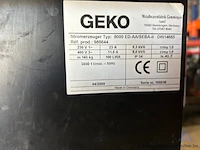 Stroomgenerator geko 8000 ed-aa/seba-ii, bouwjaar 2009, serienummer 105016, 8,0 kw, 230/400 v, 3 fasen, 140 kg. werking niet gekend, 230.400 v - afbeelding 2 van  2