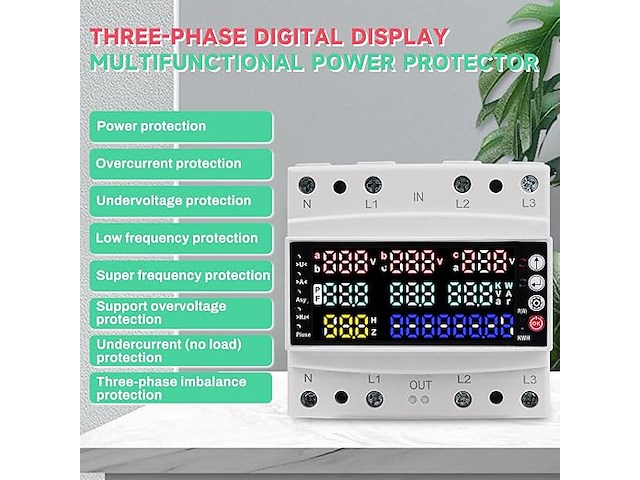Stroommeter 3-fasen met overspanningsbeveiliging - afbeelding 2 van  6