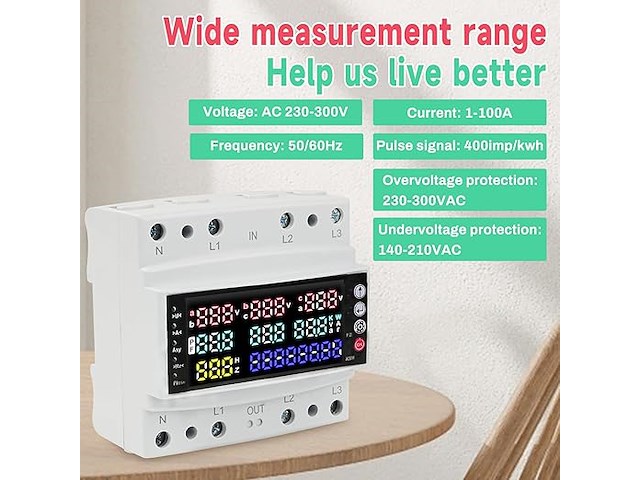 Stroommeter 3-fasen met overspanningsbeveiliging - afbeelding 4 van  6