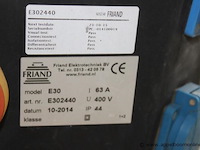 Stroomverdeelkast friand, e30, 63a, 400v, op metalen statief, werking niet gekend - afbeelding 2 van  3
