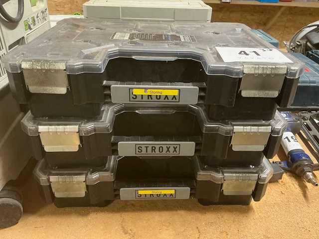 Stroxx stapelbare gereedschapskoffer met inhoud (3x) - afbeelding 7 van  7