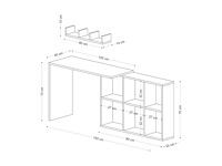 Studietafel - wit - afbeelding 5 van  6