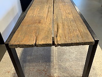 Studio 82 tafel - staal - oud eiken - afbeelding 1 van  6