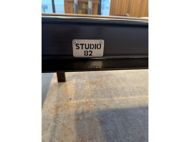 Studio 82 tafel - staal - oud eiken - afbeelding 5 van  6