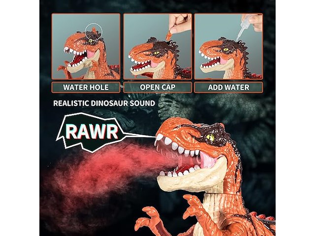 Stunt t-rex op afstand met spray - afbeelding 3 van  5