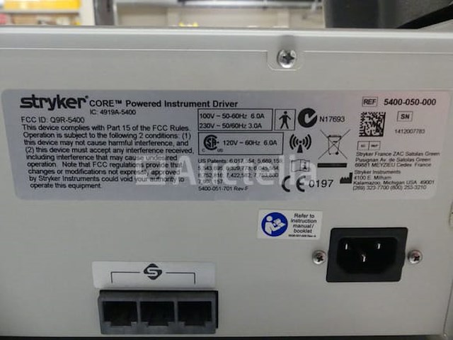 Styker core ic 4919a-5400 chirurgische elektrisch gereedschap besturingsunit - afbeelding 3 van  4