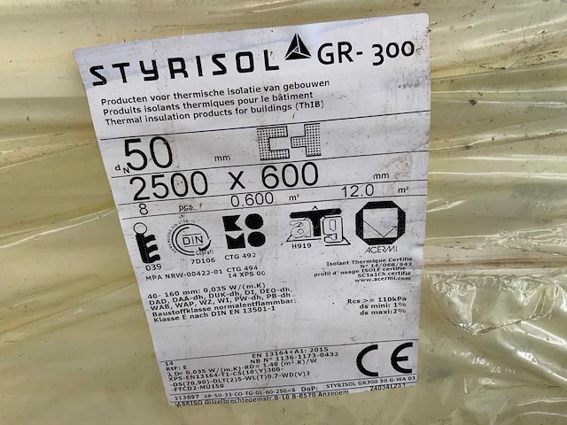 Styrosol gr-300 isolatiemateriaal - afbeelding 2 van  3