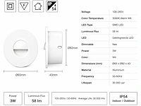 Subtiele led trapverlichting (horoz) – 3w – 3000k warm wit – ip54 – icon-r (6 stuks) - afbeelding 5 van  5