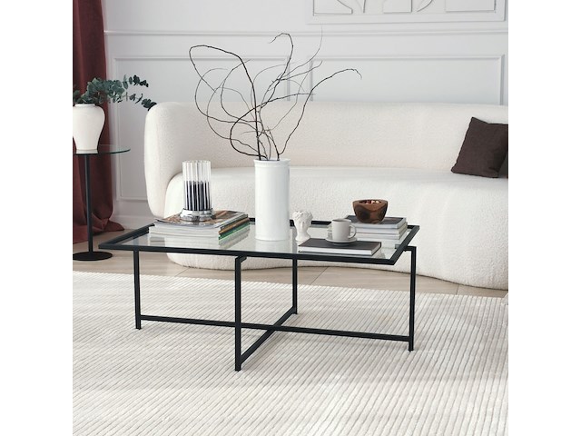 Sun salontafel | gehard glas | zwart - afbeelding 4 van  7