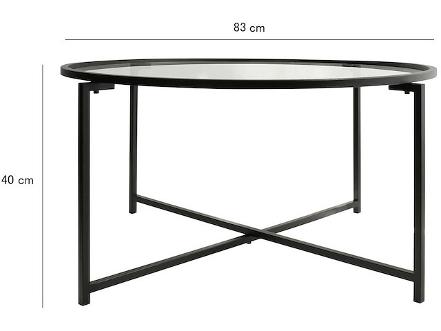 Sun salontafel | metalen frame | matzwart - afbeelding 5 van  5