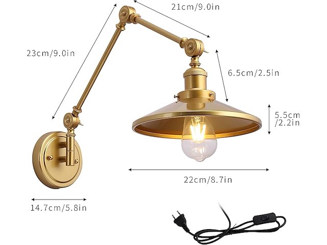 Sunllok moderne 2-delige wandlamp - afbeelding 2 van  4