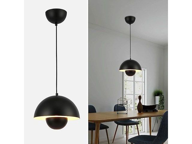 Sunllok moderne zwarte hanglamp - afbeelding 1 van  3
