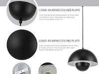 Sunllok moderne zwarte hanglamp - afbeelding 2 van  3