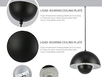 Sunllok moderne zwarte hanglamp - afbeelding 2 van  3