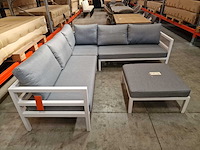 Suns - hoeklounge set barolo wit met kussens lichttgrijs - afbeelding 3 van  8