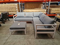 Suns - hoeklounge set barolo wit met kussens lichttgrijs - afbeelding 2 van  8