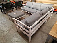 Suns - hoeklounge set barolo wit met kussens lichttgrijs - afbeelding 5 van  8