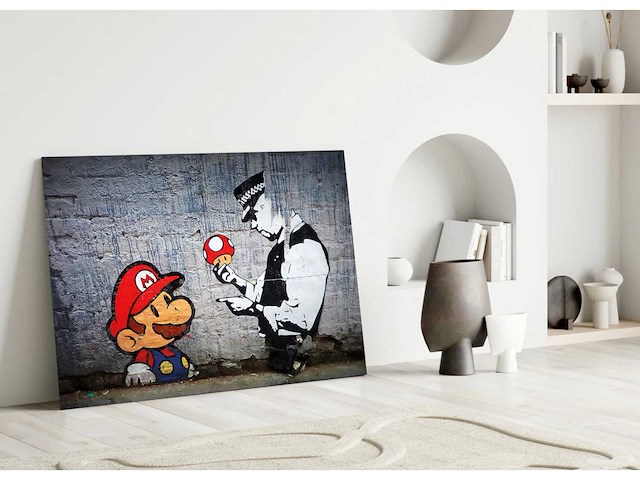 Super mario glass print - 110x70cm - afbeelding 2 van  7