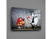 Super mario glass print - 110x70cm - afbeelding 4 van  7