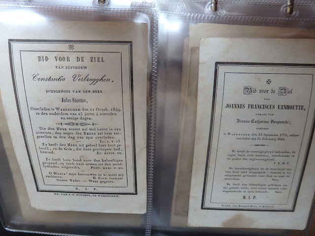 Superboek oude doodsprentjes 1700/1800 - afbeelding 4 van  18