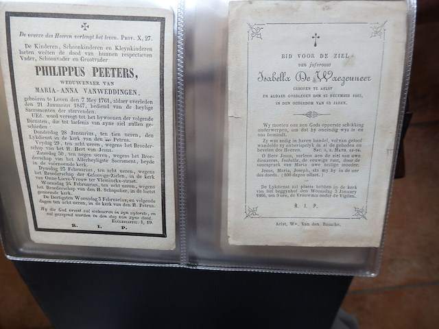 Superboek oude doodsprentjes 1700/1800 - afbeelding 7 van  18