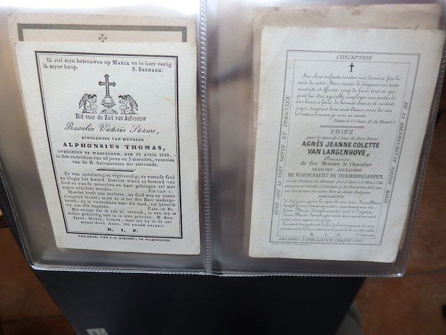 Superboek oude doodsprentjes 1700/1800 - afbeelding 8 van  18