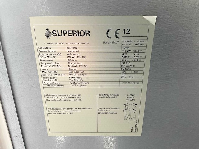 Superior sonia pelletkachel - ongebruikt (toonzaalmodel) - afbeelding 7 van  7