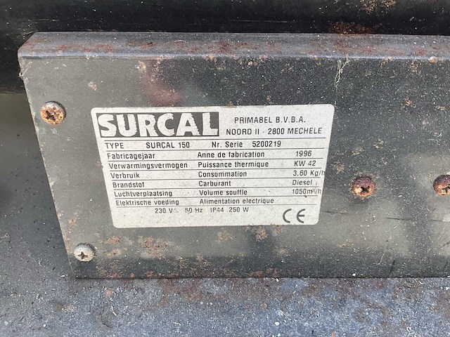 Surcal 150 heteluchtkanon - functioneel - afbeelding 4 van  5