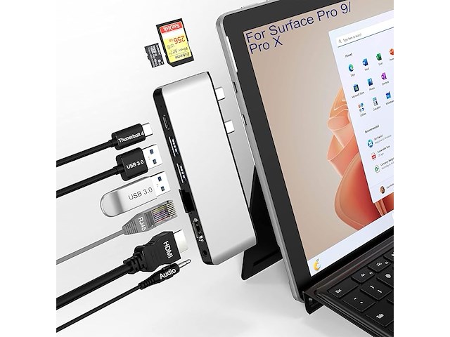 Surface pro 9/10/11 hub docking station - afbeelding 1 van  6