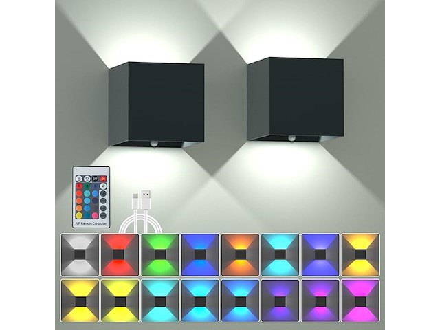 Surpalig rgb-wandlampen - afbeelding 1 van  4