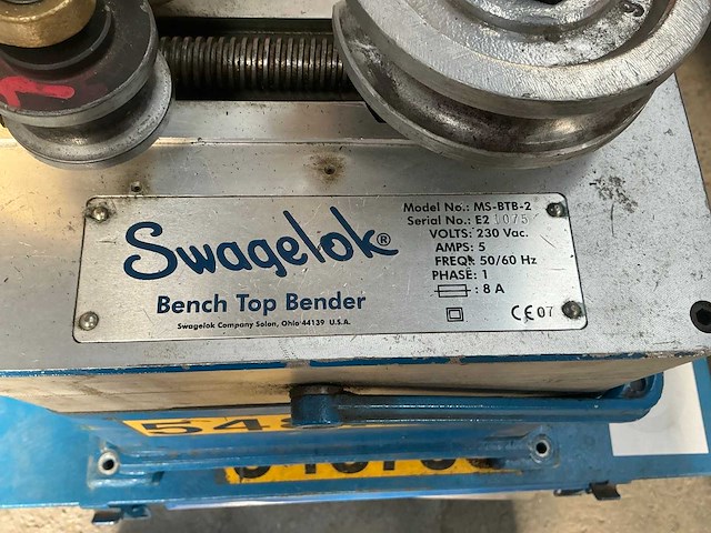 Swagelock ms-btb-2 elektrische inox buizenplooier - afbeelding 7 van  12