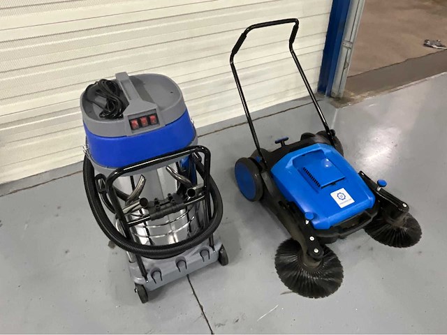 Sweeper en industriële stofzuiger nat/droogstofzuiger 100l 3600w 3 motoren - afbeelding 1 van  38