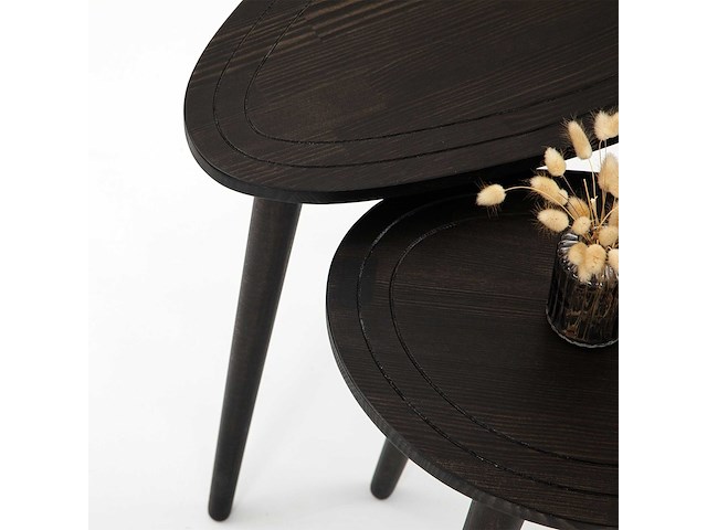 Sweet bijzettafel (2 stuks) | beukenhouten body | antraciet - afbeelding 6 van  7