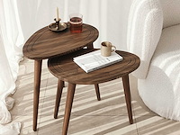 Sweet bijzettafel (2 stuks) | beukenhouten body | walnoot - afbeelding 1 van  7