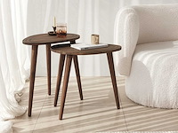 Sweet bijzettafel (2 stuks) | beukenhouten body | walnoot - afbeelding 2 van  7