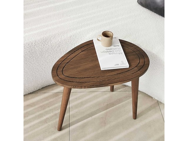 Sweet bijzettafel (2 stuks) | beukenhouten body | walnoot - afbeelding 3 van  7