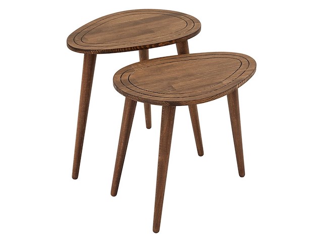 Sweet bijzettafel (2 stuks) | beukenhouten body | walnoot - afbeelding 7 van  7