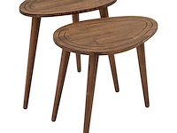 Sweet bijzettafel (2 stuks) | beukenhouten body | walnoot - afbeelding 7 van  7
