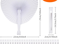 Sxuuxb waaiers voor bruiloft, 100 stuks - afbeelding 2 van  5