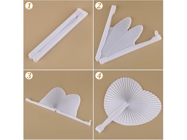 Sxuuxb waaiers voor bruiloft, 100 stuks - afbeelding 4 van  5