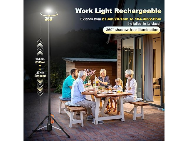 Sylstar 360° oplaadbare ledlamp - afbeelding 6 van  7