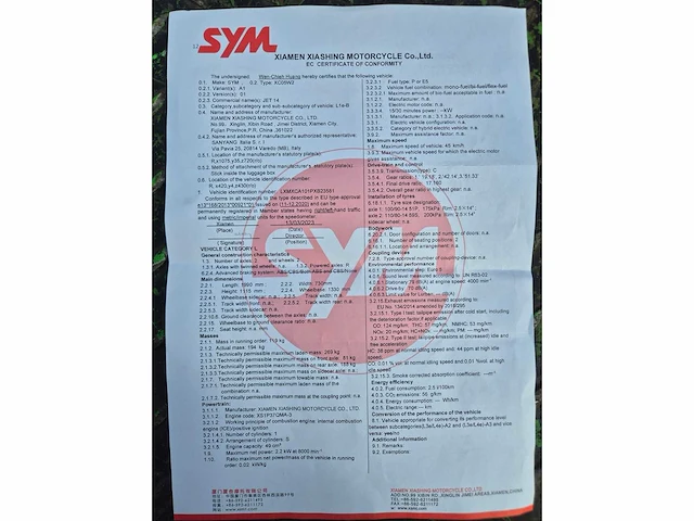 Sym jet 14 49cc scooter - afbeelding 21 van  28