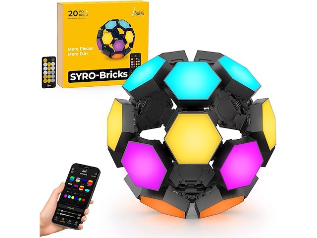 Syro-bricks 3d hexagon lights (20 stuks) - afbeelding 1 van  6
